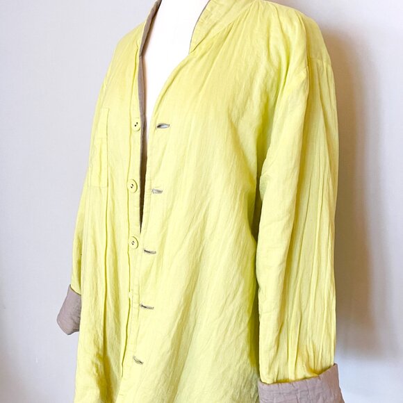 Eileen Fisher Reversible Quilted Puffer Patch Pocket Chore Coat Size XLarge - Picture 8 of 10